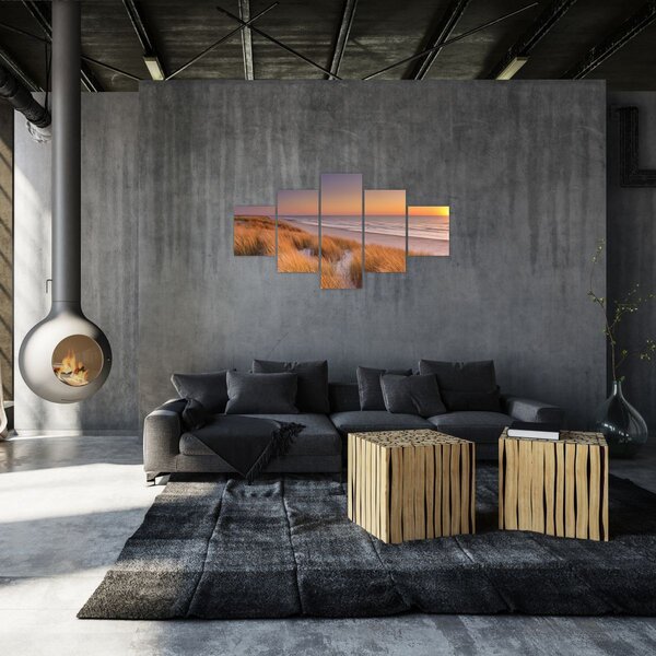 Obraz - Pláž při západu slunce (125x70 cm)