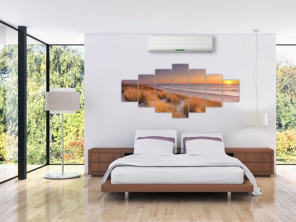 Obraz - Pláž při západu slunce (210x100 cm)