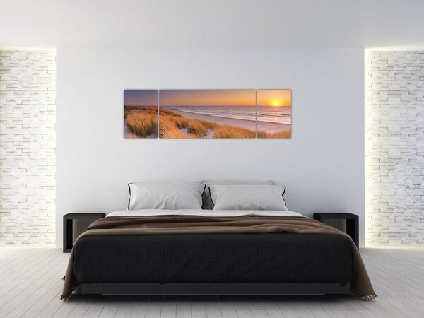 Obraz - Pláž při západu slunce (170x50 cm)