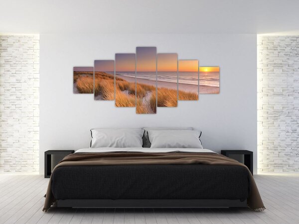 Obraz - Pláž při západu slunce (210x100 cm)