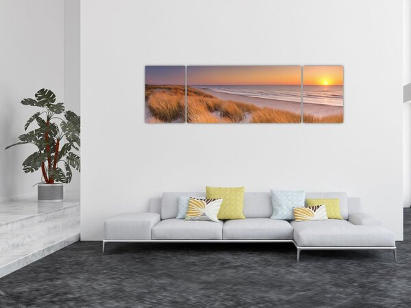 Obraz - Pláž při západu slunce (170x50 cm)