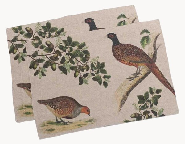 Sada lněných prostírání Forest Birds, 2 díly