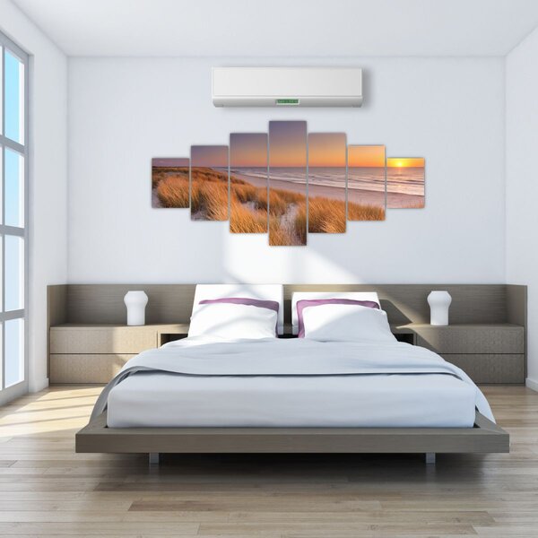 Obraz - Pláž při západu slunce (210x100 cm)