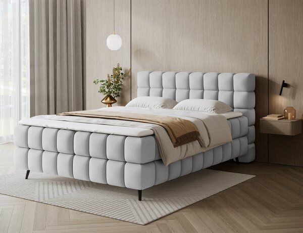 Boxspringová postel s úložným prostorem 160x200 SARVIRO - šedá