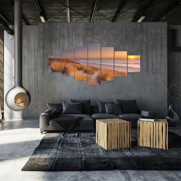 Obraz - Pláž při západu slunce (210x100 cm)