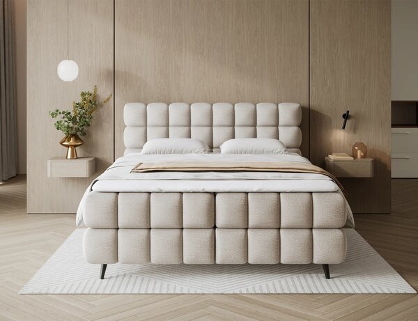 Manželská postel 180x200 SARVIRO - světle béžová