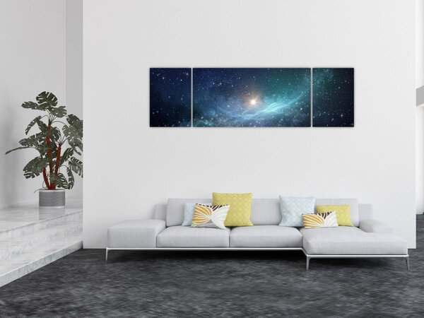 Obraz - Hvězdy a mlhovina (170x50 cm)