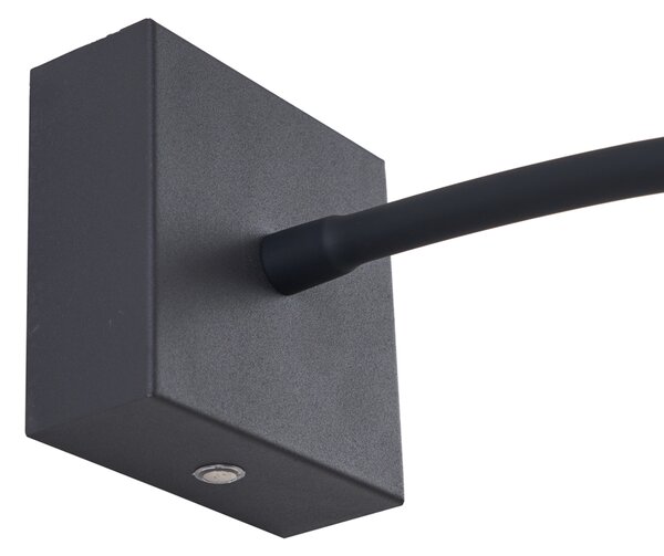Moderní nástěnná lampa černá vč. LED stmívatelná dobíjecí - Harper