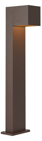 Venkovní lampa rezavě hnědá 65 cm vč. LED IP64 s tlumeným světlem a solárním napájením - Charlene