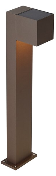 Venkovní lampa rezavě hnědá 65 cm vč. LED IP64 s tlumeným světlem a solárním napájením - Charlene