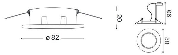 SWING podhledové svítidlo 1x GU10 50W bez zdroje 8,2cm IP20, niklové