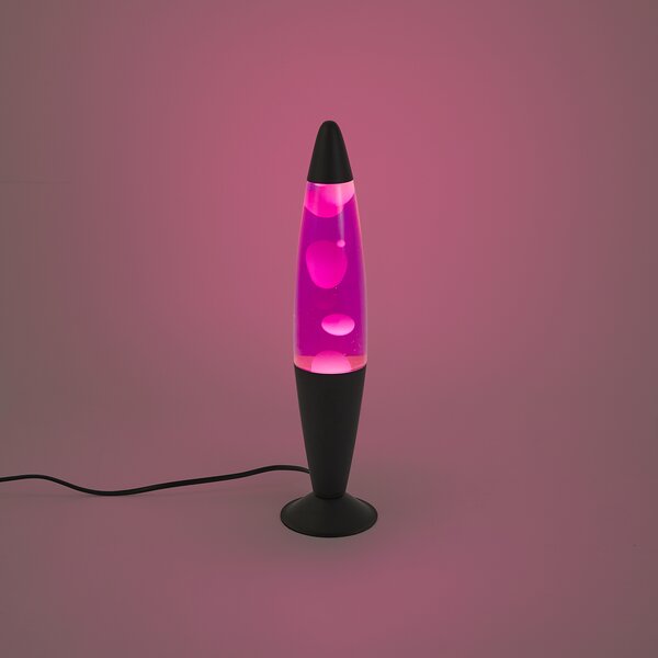 Lávová lampa růžová s bílým voskem vč. LED - Molten Lava