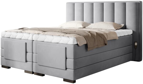 Boxspringová polohovací postel 140x200 VERION - šedá