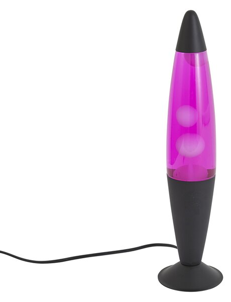 Lávová lampa růžová s bílým voskem vč. LED - Molten Lava
