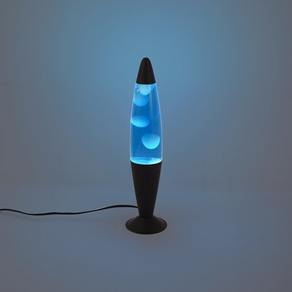 Lávová lampa modrá s bílým voskem vč. LED - Molten Lava