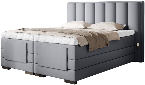 Boxspringová polohovací postel 140x200 VERION - popelavá 2
