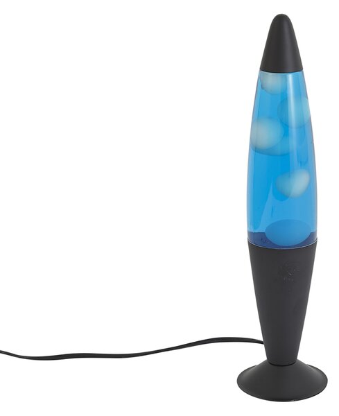 Lávová lampa modrá s bílým voskem vč. LED - Molten Lava