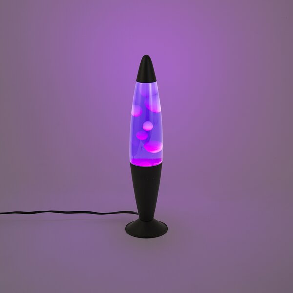 Lávová lampa fialová s bílým voskem vč. LED - Molten Lava