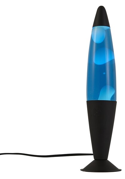Lávová lampa modrá s bílým voskem vč. LED - Molten Lava