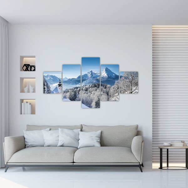 Obraz - Váhled na zimní krajinu (125x70 cm)