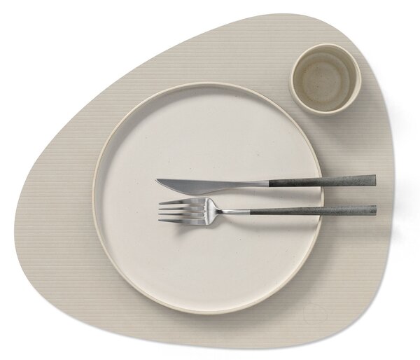 LIND DNA Prostírání Curve Dinner - Corduroy Oyster White LND228