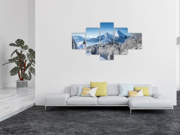 Obraz - Váhled na zimní krajinu (125x70 cm)