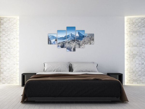 Obraz - Váhled na zimní krajinu (125x70 cm)