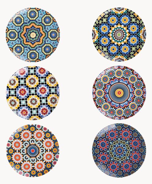 Sada porcelánových talířů Marrakech, 6 dílů