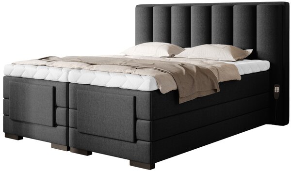 Boxspringová polohovací postel 140x200 VERION - černá 1
