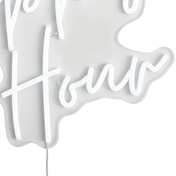 Neonové nástěnné svítidlo bílé vč. LED - Happy Hour