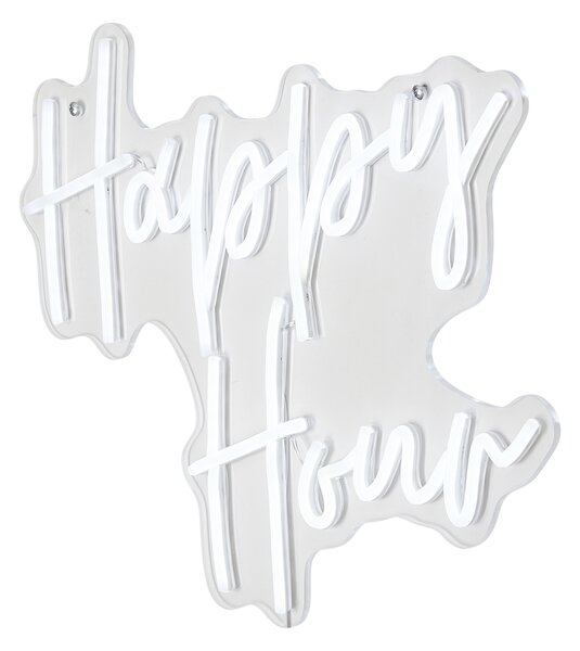 Neonové nástěnné svítidlo bílé vč. LED - Happy Hour