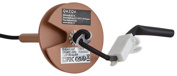 Moderní závěsná lampa Mocha s integrovanou stropní deskou - Chuba