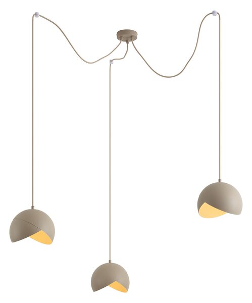 Designová závěsná lampa béžová s opálovým sklem 3-světlo - Tulip