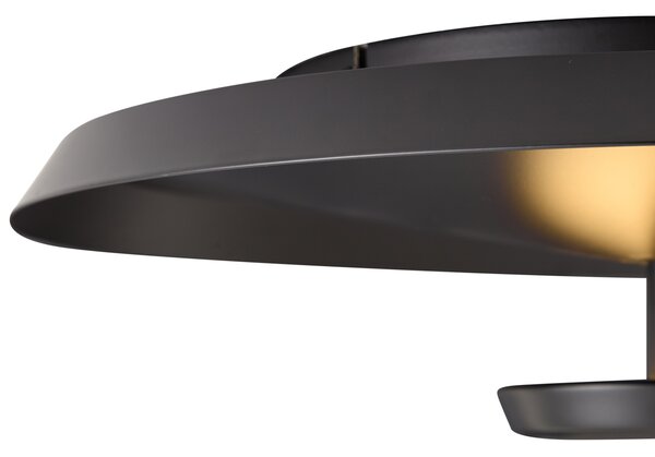 Moderní stropní svítidlo matně černé vč. LED s 3-stupňovým stmíváním - Sombra
