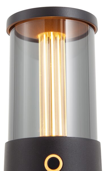 Venkovní stolní lampa černá dobíjecí vč. nabíjecí stanice IP65 - Grill