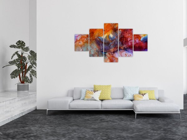 Obraz - Abstraktní inkoustové umění (125x70 cm)