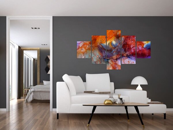Obraz - Abstraktní inkoustové umění (125x70 cm)