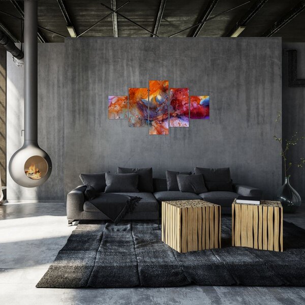 Obraz - Abstraktní inkoustové umění (125x70 cm)