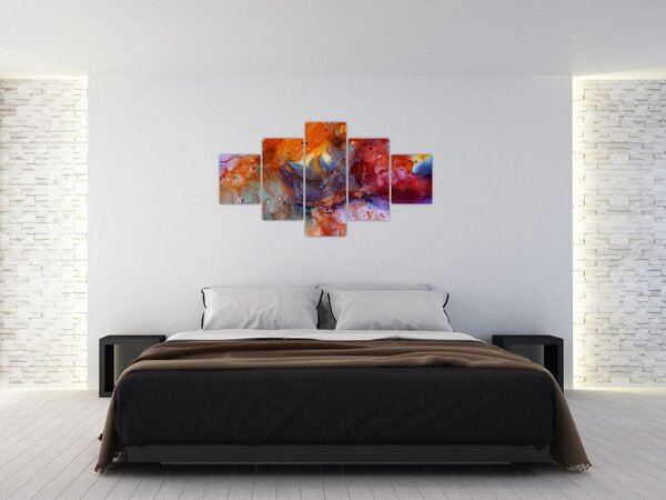 Obraz - Abstraktní inkoustové umění (125x70 cm)