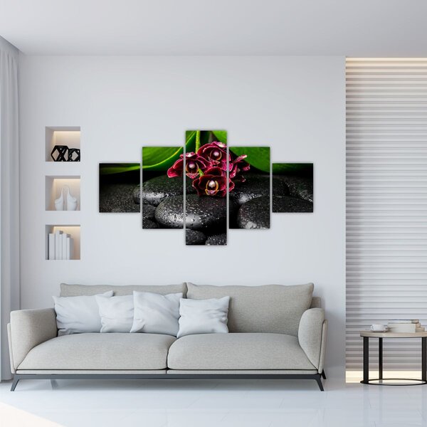 Obraz - Lávové kameny (125x70 cm)