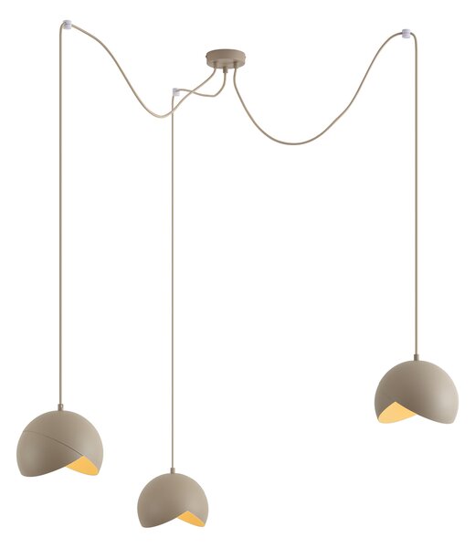Designová závěsná lampa béžová s opálovým sklem 3-světlo - Tulip