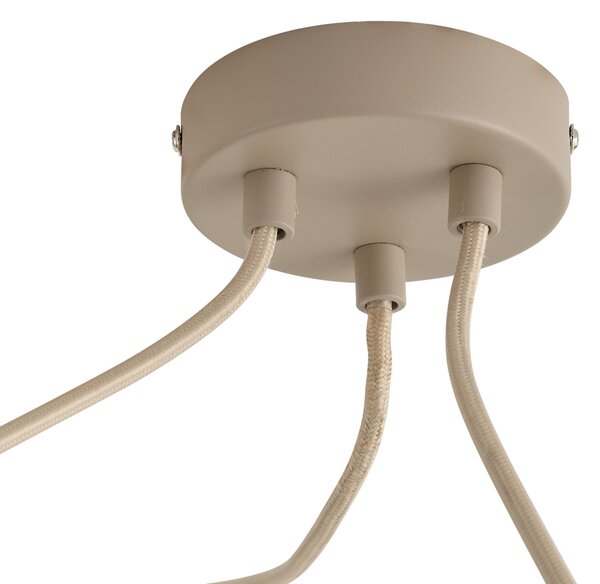 Designová závěsná lampa béžová s opálovým sklem 3-světlo - Tulip