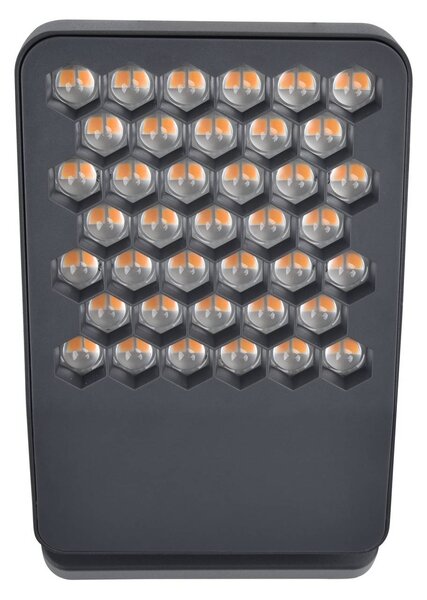 LUTEC Venkovní nástěnné svítidlo ATLANTIS, tmavě šedé, 22 cm, kov, IP54, Hliník / šedá / zinek, Hliník, Moderní
