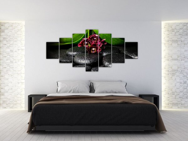 Obraz - Lávové kameny (210x100 cm)