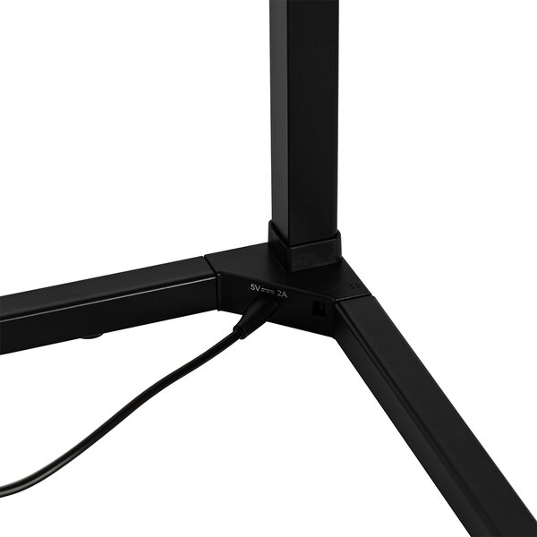 Stojací lampa černá vč. LED s RGB a dálkovým ovládáním - Carla