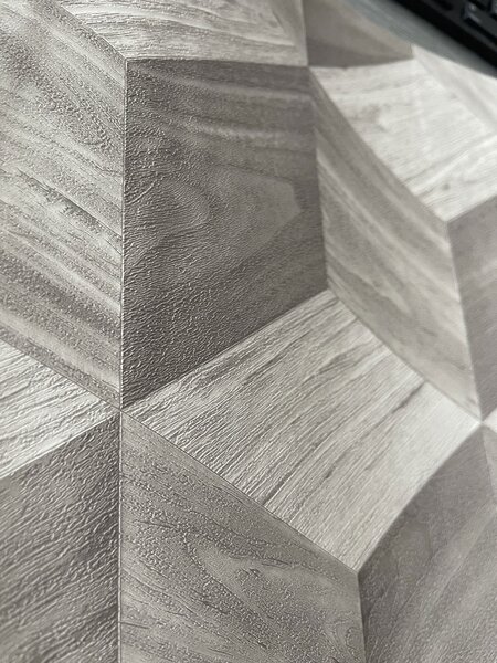 3D vliesová tapeta na zeď, tmavě šedá, imitace dřeva, RE521093, Renaissance, Design Id