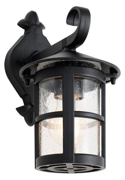Klasická venkovní nástěnná lampa černá IP44 - Herb