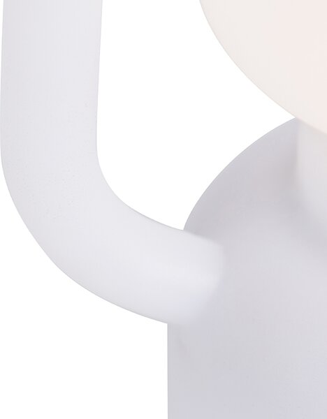 Stolní lampa bílá IP44 vč. Bluetooth reproduktoru - Storm Music