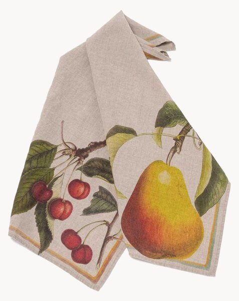 Sada lněných utěrek Cherry & Pear, 2 díly