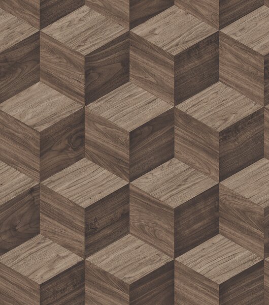3D vliesová tapeta na zeď, hnědá, imitace dřeva, RE521094, Renaissance, Design Id